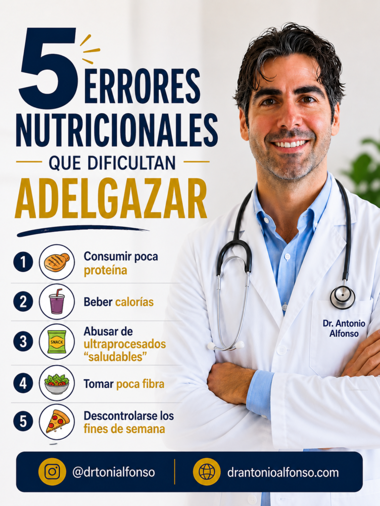 5 ERRORES NUTRICIONALES QUE DIFICULTAN ADELGAZAR