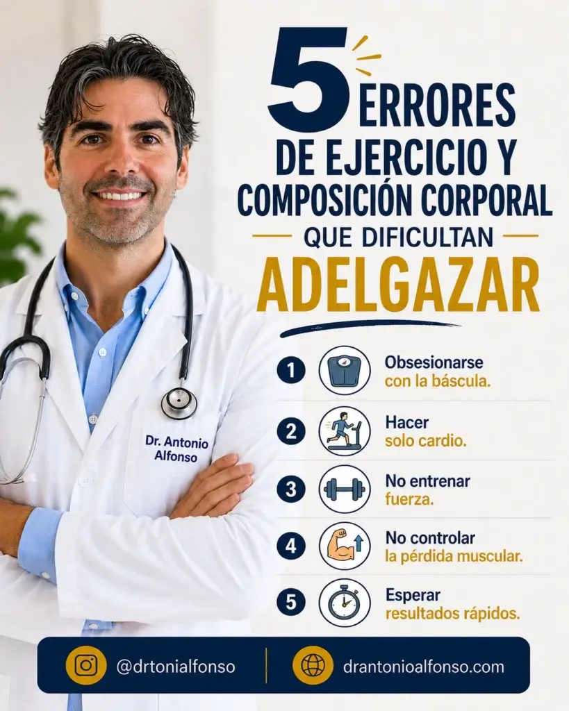 5 Errores ejercicio y composición corporal dificultan adelgazar