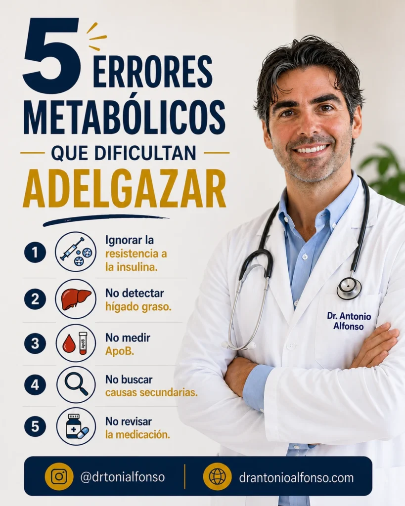 5 Errores metabólicos que dificultan adelgazar