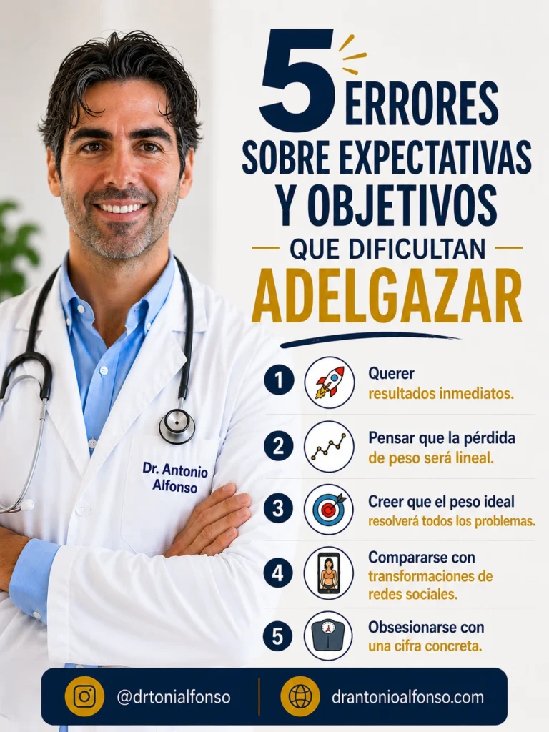 5 Errores sobre expectativas objetivos dificultan adelgazar